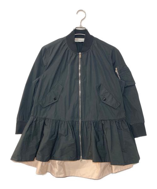 RED VALENTINO（レッドヴァレンティノ）RED VALENTINO (レッドヴァレンティノ) Powder bomber jacket ブラック サイズ:38の古着・服飾アイテム