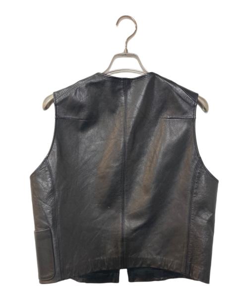 SUNSEA（サンシー）SUNSEA (サンシー) LEATHER VEST レザーベスト ブラック サイズ:3の古着・服飾アイテム