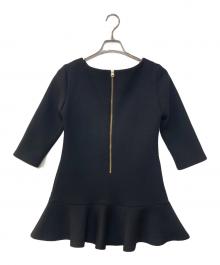 sheller（シェリエ）の古着「バックZIPスウェットミニワンピース」｜ブラック