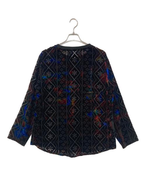 TUITACI（ツイタチ）TUITACI (ツイタチ) Vintage Lace Velvet Pullover プルオーバーシャツ ブラック サイズ:3の古着・服飾アイテム