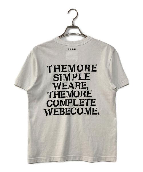 sacai（サカイ）sacai (サカイ) バックプリントポケットTシャツ ホワイト サイズ:1の古着・服飾アイテム