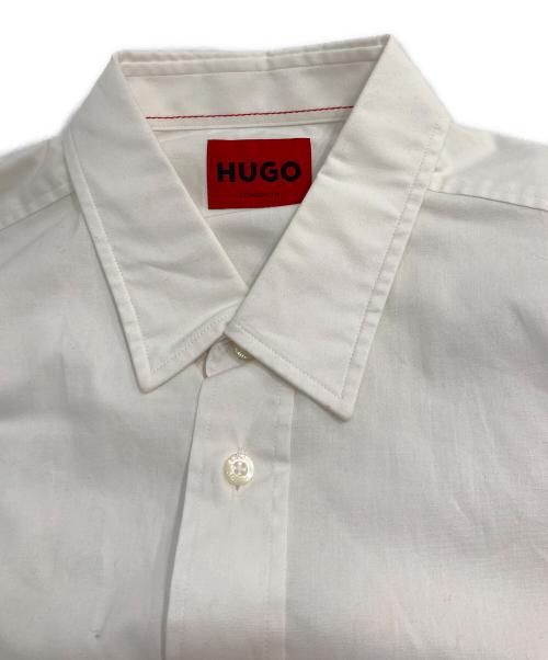 HUGO（ヒューゴ ボス）HUGO (ヒューゴ ボス) ボックスロゴL/Sシャツ ホワイト サイズ:XSの古着・服飾アイテム