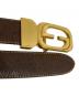 GUCCI (グッチ) リバーシブルレザーベルト ブラウン：8000円