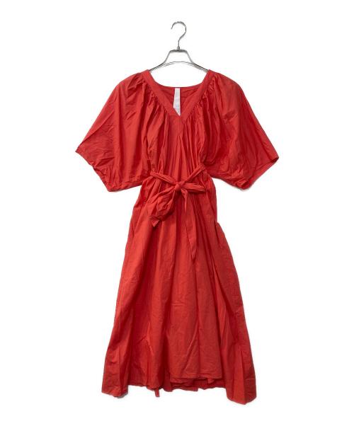 merlette（マーレット）Merlette (マーレット) Lante gathered v-neck midi-dress ピンク サイズ:XSの古着・服飾アイテム