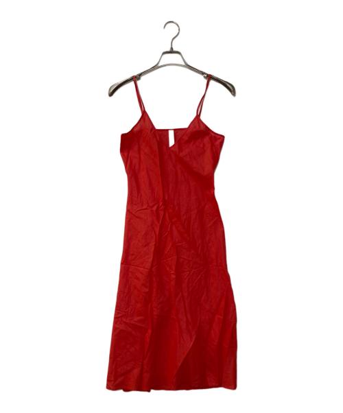 merlette（マーレット）Merlette (マーレット) Lante gathered v-neck midi-dress ピンク サイズ:XSの古着・服飾アイテム