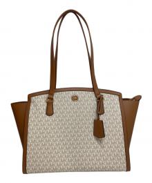 MICHAEL KORS（マイケル・コース）の古着「シグネチャートートバッグ」｜ホワイト