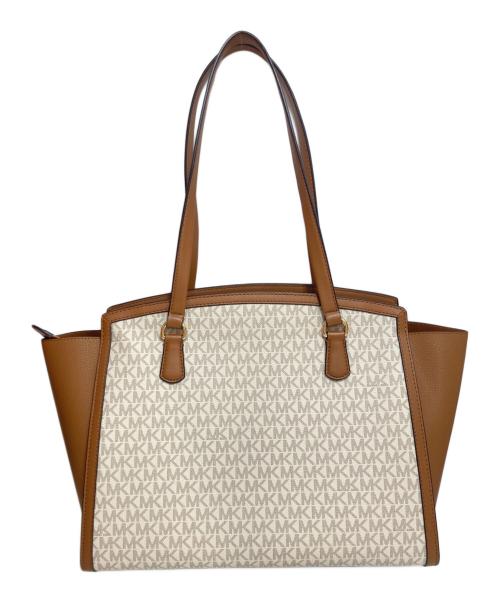 MICHAEL KORS（マイケル・コース）MICHAEL KORS (マイケル・コース) シグネチャートートバッグ ホワイトの古着・服飾アイテム