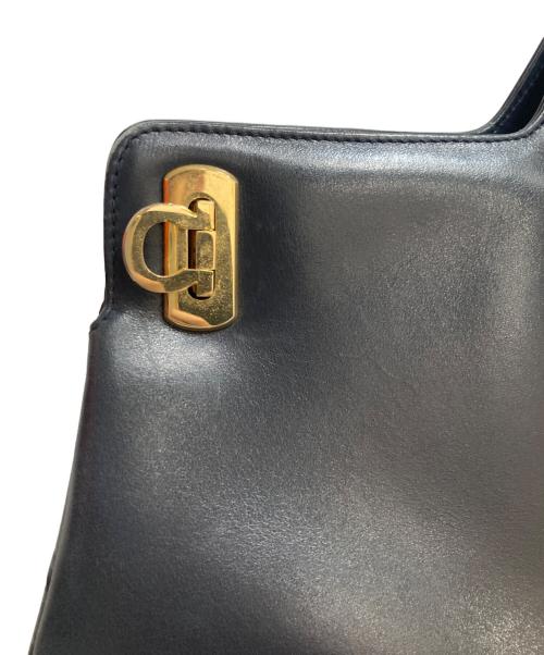 Salvatore Ferragamo（サルヴァトーレ フェラガモ）Salvatore Ferragamo (サルヴァトーレ フェラガモ) ガンチーニレザーブリーフケース ネイビーの古着・服飾アイテム