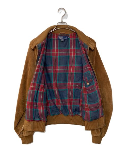 POLO RALPH LAUREN（ポロ・ラルフローレン）POLO RALPH LAUREN (ポロ・ラルフローレン) スウェードハリントンジャケット ブラウン サイズ:XLの古着・服飾アイテム