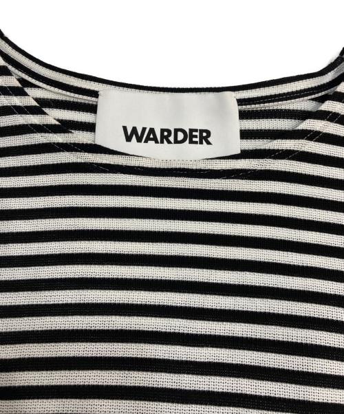 WARDER（ワーダー）WARDER (ワーダー) ボーダーカットソー ホワイト×ブラック サイズ:SMALLの古着・服飾アイテム