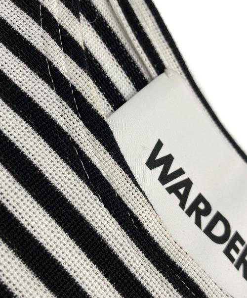 WARDER（ワーダー）WARDER (ワーダー) ボーダーカットソー ホワイト×ブラック サイズ:SMALLの古着・服飾アイテム