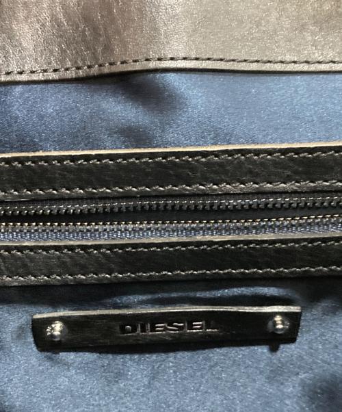DIESEL（ディーゼル）DIESEL (ディーゼル) レザーキャンバスショルダーバッグ グリーンの古着・服飾アイテム