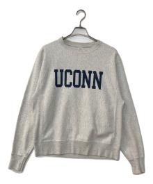 Champion REVERSE WEAVE（チャンピオン リバース ウィーブ）の古着「UCONN プリントスウェット」｜グレー