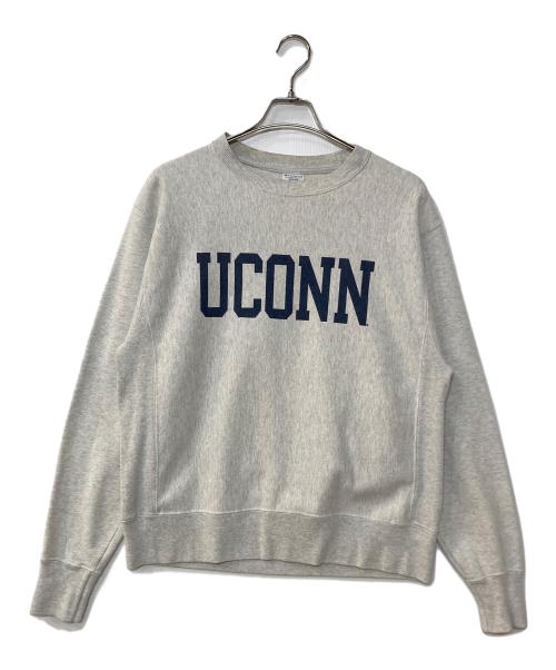 Champion REVERSE WEAVE（チャンピオン リバース ウィーブ）Champion REVERSE WEAVE (チャンピオン リバース ウィーブ) UCONN プリントスウェット グレー サイズ:Mの古着・服飾アイテム