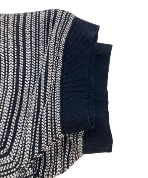 JOHN SMEDLEY（ジョンスメドレー）JOHN SMEDLEY (ジョンスメドレー) 織ボーダーニットポロシャツ ネイビー サイズ:Lの古着・服飾アイテム