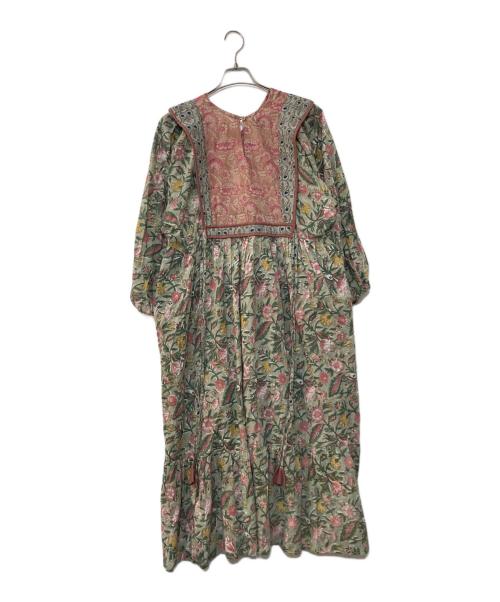 saruche（サルーチェ）saruche (サルーチェ) インドコットンアフガンワンピース グリーン サイズ:記載無しの古着・服飾アイテム