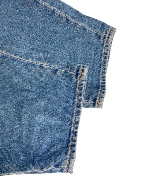 MISTERGENTLEMAN（ミスタージェントルマン）MISTERGENTLEMAN (ミスタージェントルマン) DENIM MIX DOUBLE WAIST TROUSERS デニムミックス ダブルウエスト トラウザーズ ブラウン サイズ:Mの古着・服飾アイテム