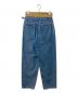 MISTERGENTLEMAN (ミスタージェントルマン) DENIM MIX DOUBLE WAIST TROUSERS デニムミックス ダブルウエスト トラウザーズ ブラウン サイズ:M：8000円