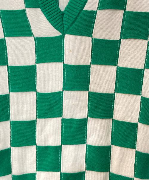 ISSEY MIYAKE（イッセイミヤケ）ISSEY MIYAKE (イッセイミヤケ) Vネックニット グリーン サイズ:2の古着・服飾アイテム