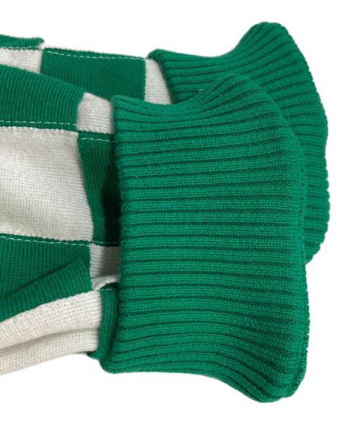 ISSEY MIYAKE（イッセイミヤケ）ISSEY MIYAKE (イッセイミヤケ) Vネックニット グリーン サイズ:2の古着・服飾アイテム