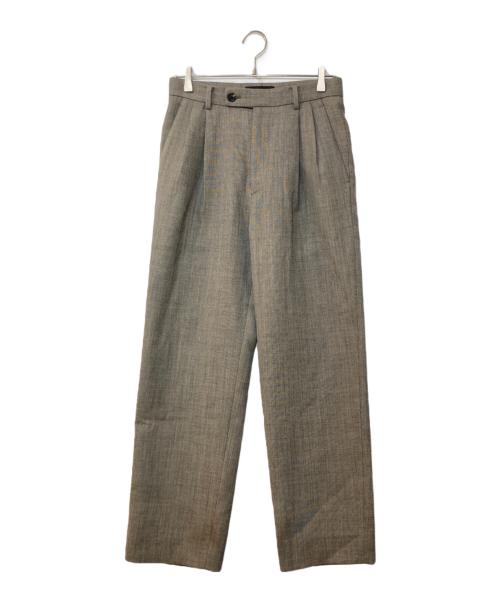 CABAN（キャバン）CABaN (キャバン) ウールダブルクロス 2タックワイドテーパードパンツ グレー サイズ:Sの古着・服飾アイテム