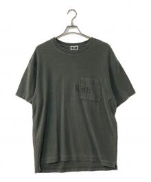 KITH（キス）の古着「USA Quinn Pocket Tee フロッキープリント ポケットTシャツ」｜グレー