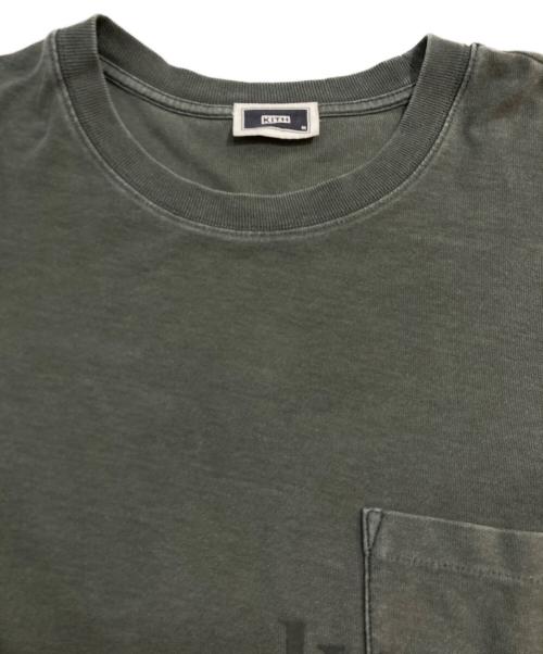 KITH（キス）KITH (キス) USA Quinn Pocket Tee フロッキープリント ポケットTシャツ グレー サイズ:Mの古着・服飾アイテム