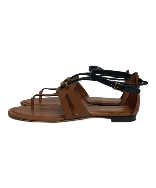 TOD'S（トッズ）TOD'S (トッズ) Monogram Thong Sandals ブラウン サイズ:38の古着・服飾アイテム