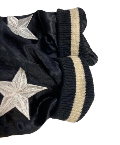 Schott（ショット）Schott (ショット) スター刺繍サテンスカジャン ブラック サイズ:Mの古着・服飾アイテム