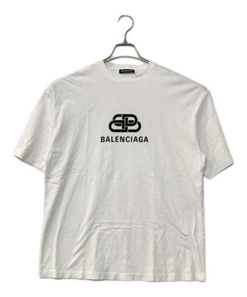 BALENCIAGA（バレンシアガ）BALENCIAGA (バレンシアガ) BBロゴプリントTシャツ ホワイト サイズ:XSの古着・服飾アイテム