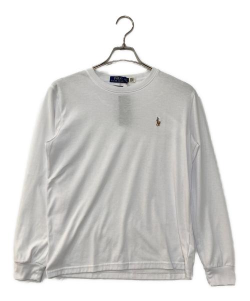 POLO RALPH LAUREN（ポロ・ラルフローレン）POLO RALPH LAUREN (ポロ・ラルフローレン) ロゴL/S TEE ホワイト サイズ:Sの古着・服飾アイテム