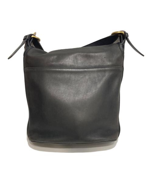 COACH（コーチ）COACH (コーチ) フラップレザーショルダーバッグ ネイビーの古着・服飾アイテム