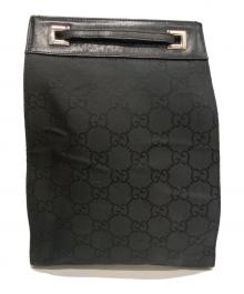 GUCCI（グッチ）の古着「GGキャンバスレザーコンビリュック」｜ブラック