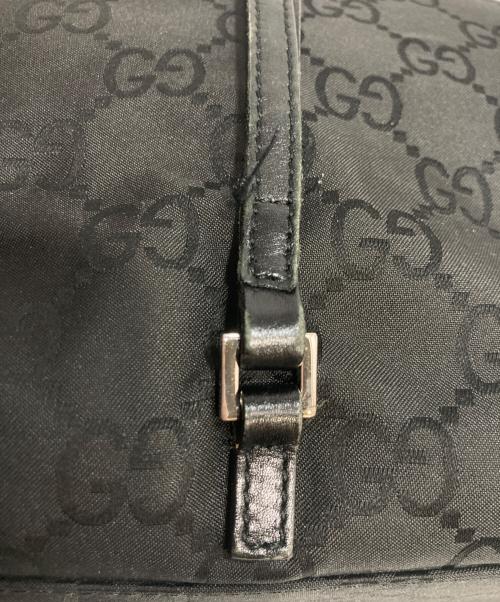 GUCCI（グッチ）GUCCI (グッチ) GGキャンバスレザーコンビリュック ブラックの古着・服飾アイテム