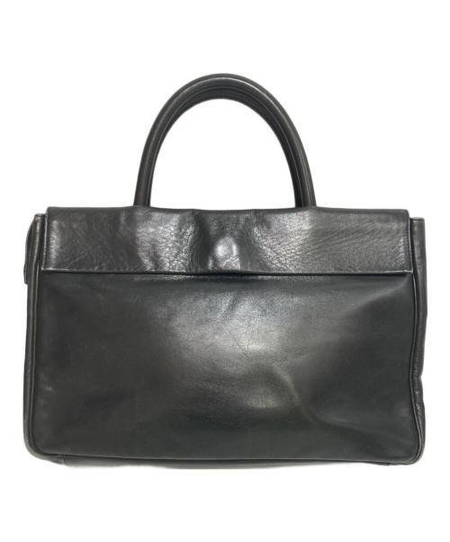 IM ISSEY MIYAKE（アイエムイッセイミヤケ）IM ISSEY MIYAKE (アイエムイッセイミヤケ) レザーハンドバッグ ブラックの古着・服飾アイテム