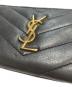 中古・古着 Saint Laurent Paris (サンローランパリ) モノグラムサンローランキーポーチ ブラック：20000円