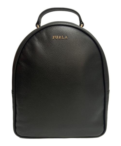 FURLA（フルラ）FURLA (フルラ) Robin Medium Leather Backpack ブラックの古着・服飾アイテム