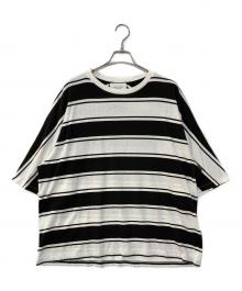 UNUSED（アンユーズド）の古着「Short Sleeve Border T-Shirt ボーダーカットソー」｜ホワイト