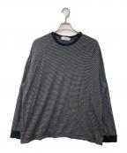 Graphpaperグラフペーパー）の古着「Wool Border L/S Tee」｜ブラック