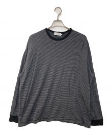 Graphpaper（グラフペーパー）の古着「Wool Border L/S Tee」｜ブラック