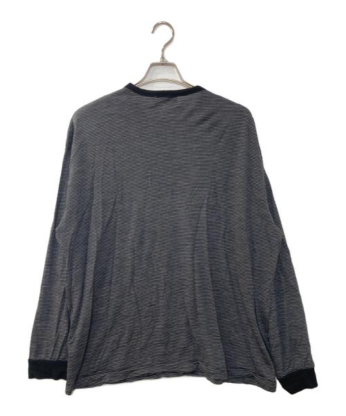 Graphpaper（グラフペーパー）Graphpaper (グラフペーパー) Wool Border L/S Tee ブラック サイズ:2の古着・服飾アイテム