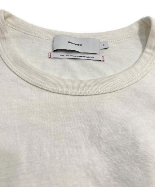 Graphpaper（グラフペーパー）Graphpaper (グラフペーパー) Recycled Cotton Jersey S/S Tee ホワイト サイズ:2の古着・服飾アイテム