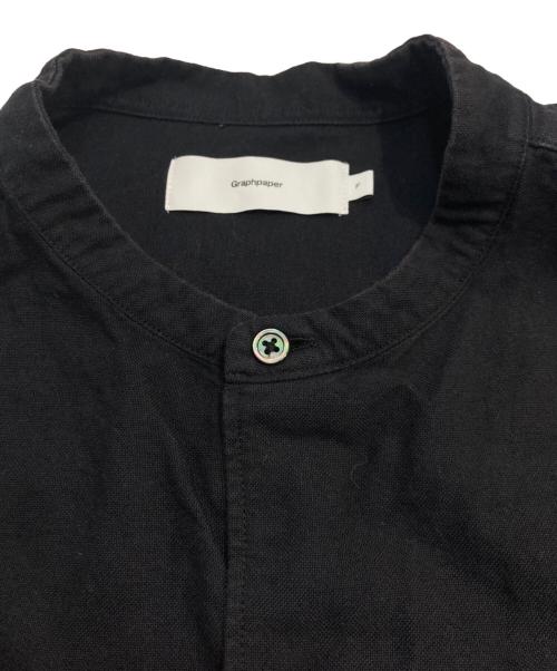 Graphpaper（グラフペーパー）Graphpaper (グラフペーパー) バンドカラーシャツ ネイビー サイズ:記載なしの古着・服飾アイテム