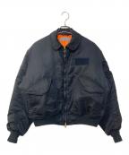 CAHLUMNカウラム）の古着「Magazine Pocket Flight Jacket  “CWUｰ45P” マガジンポケット フライトジャケット」｜ブラック