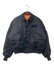CAHLUMN（カウラム）の古着「Magazine Pocket Flight Jacket  “CWUｰ45P” マガジンポケット フライトジャケット」｜ブラック