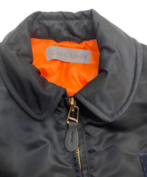 CAHLUMN（カウラム）CAHLUMN (カウラム) Magazine Pocket Flight Jacket  “CWUｰ45P” マガジンポケット フライトジャケット ブラック サイズ:Mの古着・服飾アイテム