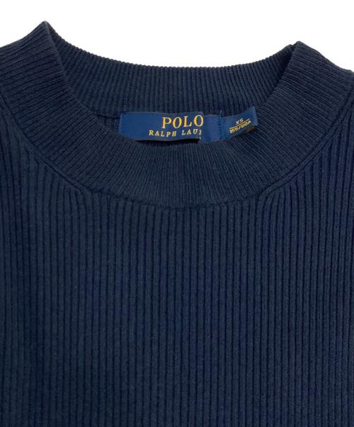 POLO RALPH LAUREN（ポロ・ラルフローレン）POLO RALPH LAUREN (ポロ・ラルフローレン) S/Sニットワンピース ネイビー サイズ:XSの古着・服飾アイテム
