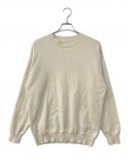 YONETOMI NEW BAISCヨネトミニューベーシック）の古着「RIGID CASHMERE SWEATER リジッドカシミヤセーター」｜アイボリー