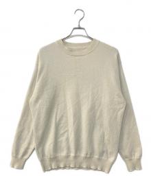 YONETOMI NEW BAISC（ヨネトミニューベーシック）の古着「RIGID CASHMERE SWEATER リジッドカシミヤセーター」｜アイボリー