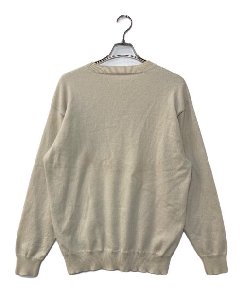YONETOMI NEW BAISC（ヨネトミニューベーシック）YONETOMI NEW BAISC (ヨネトミニューベーシック) RIGID CASHMERE SWEATER リジッドカシミヤセーター アイボリー サイズ:3の古着・服飾アイテム